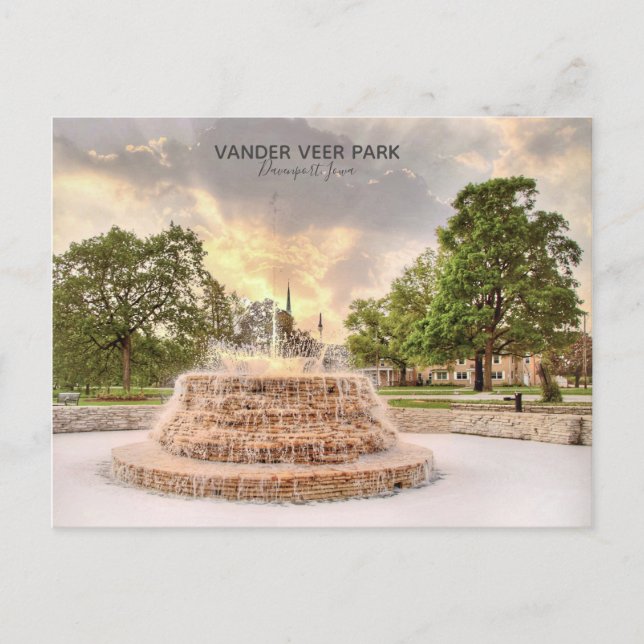 Vander Veer Park Davenport Iowa Postcard (Front)