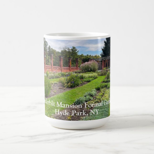 Vanderbilt Mansion gardens in Hyde Park NY Coffee Mug (Center)