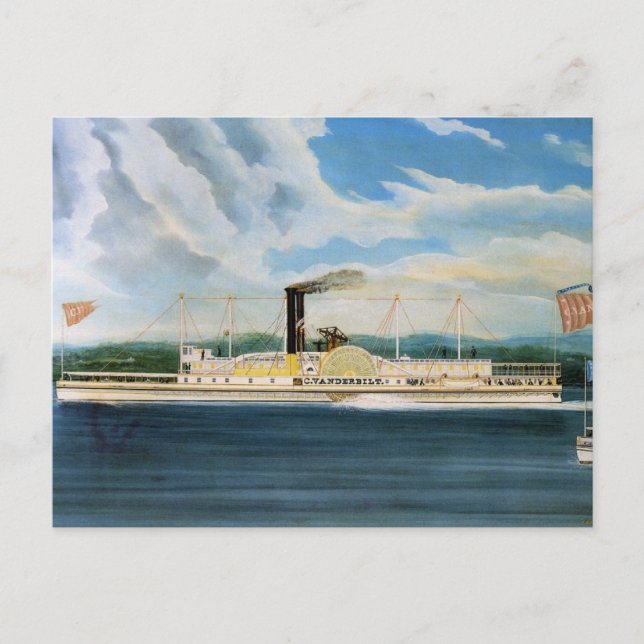 Vanderbilt steamboat 1847 postcard (Front)