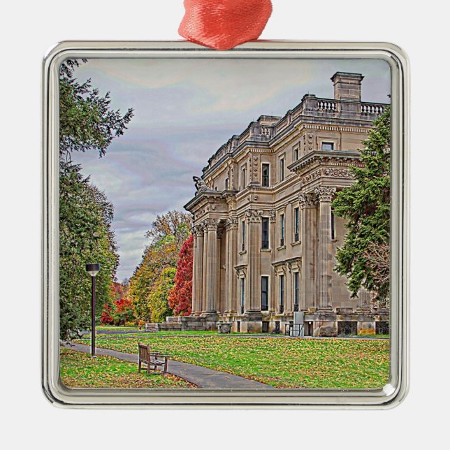 Vanderbuilt Mansion Metal Tree Decoration (Front)