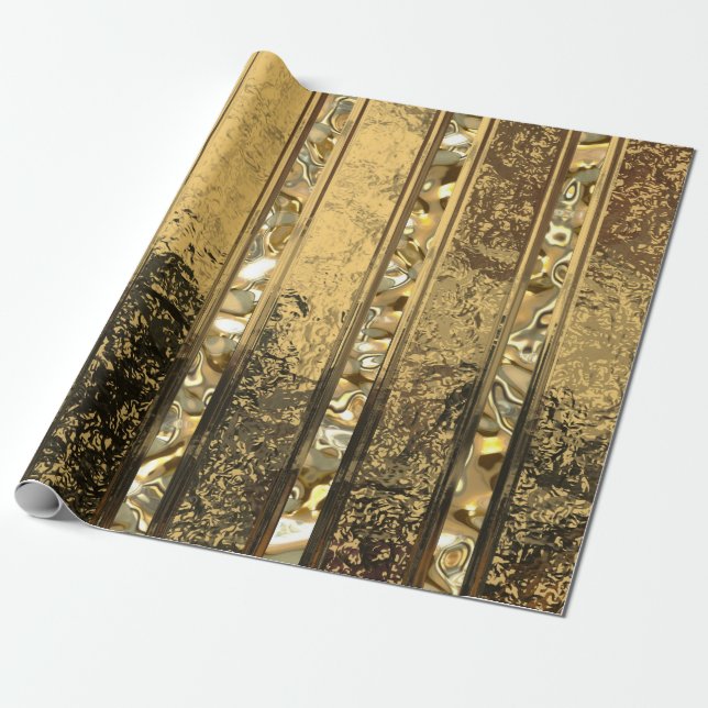 Vanderush Elegant Gold Wrapping Paper (Unrolled)