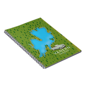 Vänern Sweden lake map Notebook