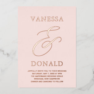 Vanessa Blush Pink Modern Wedding