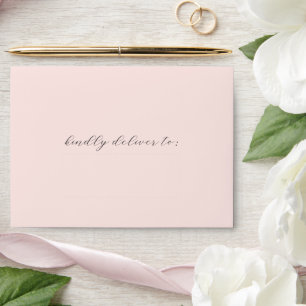 Vanessa Blush Pink Modern Wedding Envelope