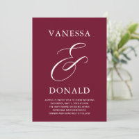 Vanessa Burgundy Modern Wedding