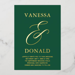Vanessa Emerald Green Modern Wedding