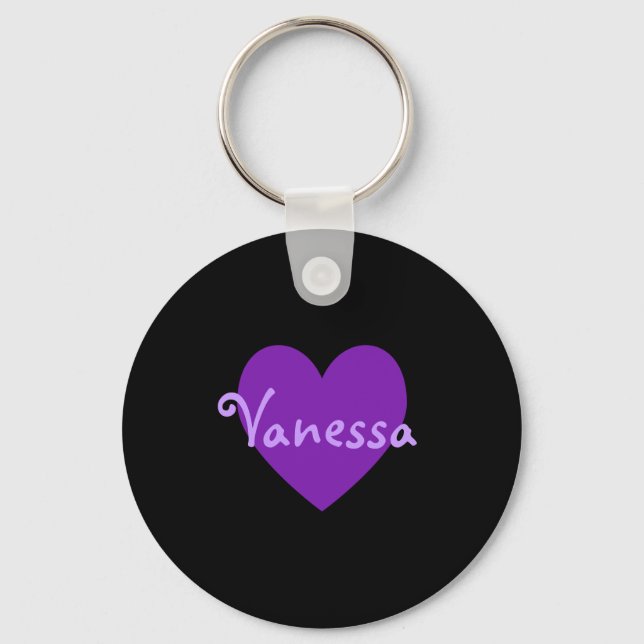Vanessa in Purple Key Ring (Front)