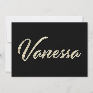 Vanessa white gold Handwriting Card