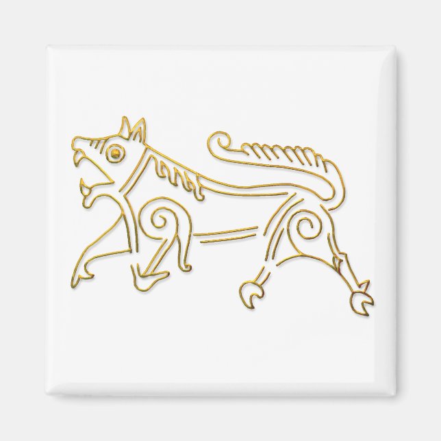 Vang Runestone-gold outline magnet (Front)