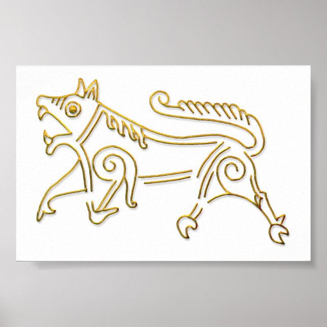 Vang Runestone-gold outline poster (Front)