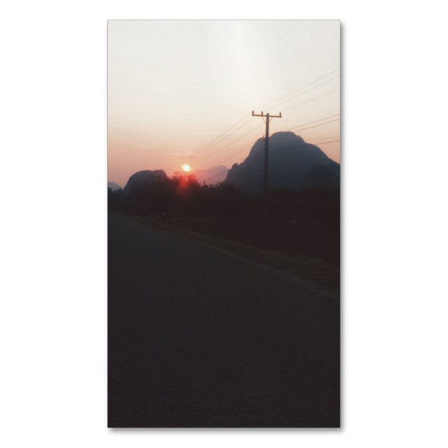 Vang Vieng Magnetic Business Card (Front Vertical)