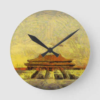 vangogh Forbidden-City Round Clock