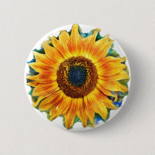 VanGough Sunflowers ,button 6 Cm Round Badge