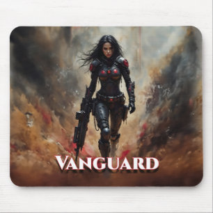 Vanguard – Futuristic Female Warrior Mouse Mat