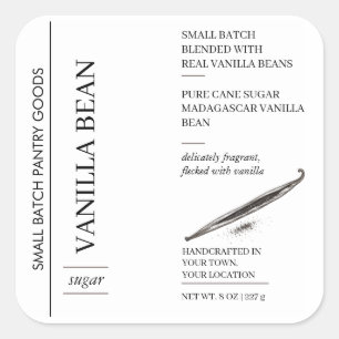 Vanilla Bean Sugar Label Template