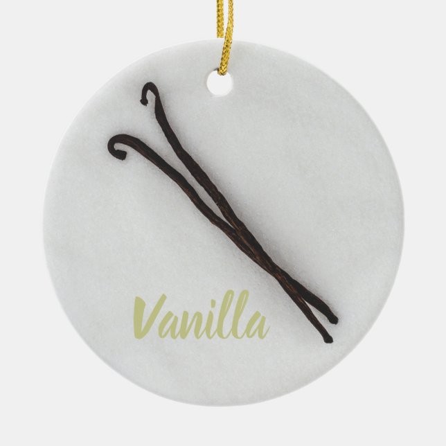 Vanilla bean with sugar ceramic tree decoration (Front)
