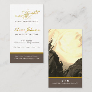 Vanilla beauty health company photo custom business card