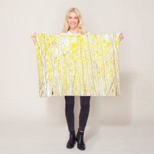 Vanilla Cake Aspen Trees Fleece Blanket