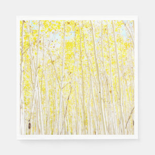 Vanilla Cake Aspen trees Napkin