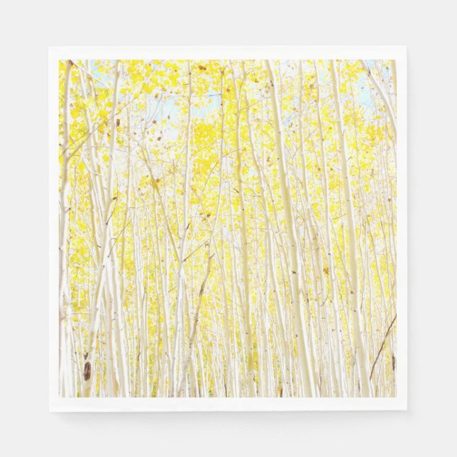 Vanilla Cake Aspen trees Napkin (Front)