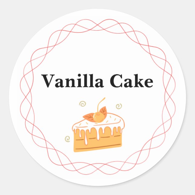 Vanilla cake sticker (Front)