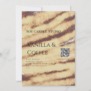 Vanilla coffee soy candle add QR businesInvitation Invitation