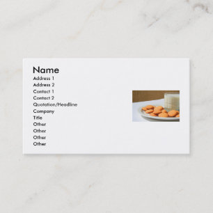 Vanilla Cookies and a Glass of Milk Business Card