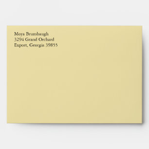 Vanilla Cream A7 5x7 Custom Pre-addressed Envelope