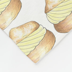 Vanilla Cream Puff French Pastry Foodie Dessert Fleece Blanket