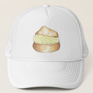 Vanilla Cream Puff Pastry Chef Choux Bun Dessert Trucker Hat