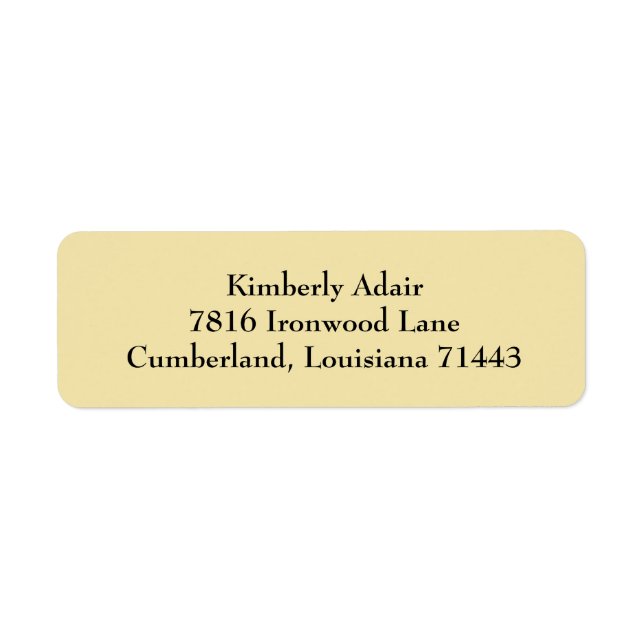 Vanilla Cream Simple Plain Return Address Labels (Front)