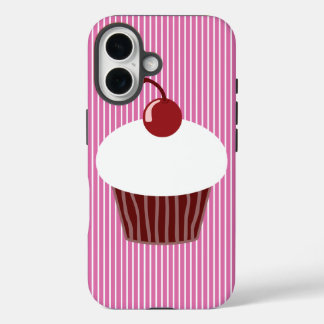Vanilla Cupcake and Pink Stripes iPhone 6/6s Case