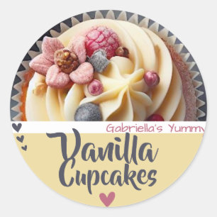 Vanilla Cupcake Cake Photo Template Baking Label