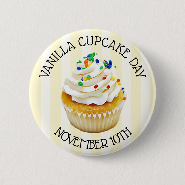 Vanilla Cupcake Day November 10th Holidays 6 Cm Round Badge (Front)