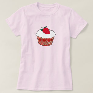 Vanilla cupcake with a strawberry T-Shirt
