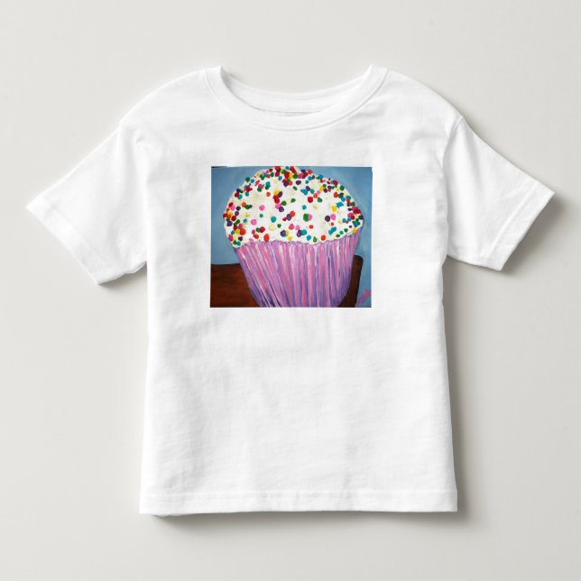 "Vanilla Cupcake With Sprinkles Toddler T-Shirt (Front)