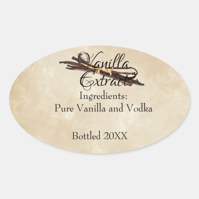 Vanilla Extract Custom Label (Front)