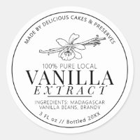 Vanilla extract flower and bean drawing product