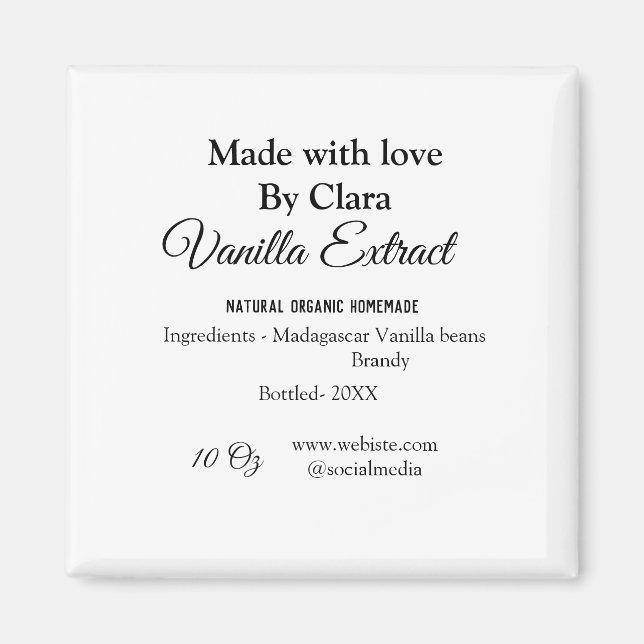 Vanilla extract homemade add ingredients weight de magnet (Front)