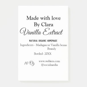 Vanilla extract homemade add ingredients weight de post-it notes