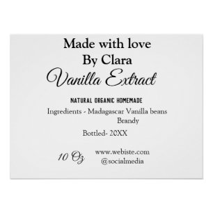 Vanilla extract homemade add ingredients weight de poster