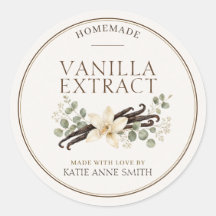 Vanilla Extract Labels Personalised Bottle Sticker