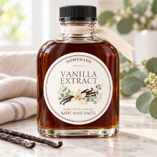 Vanilla Extract Labels Personalised Bottle Sticker