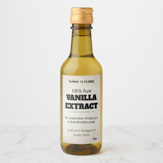 Vanilla Extract Modern Label Sticker ASOv2trbkss