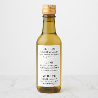 Vanilla Extract Modern Label Sticker back