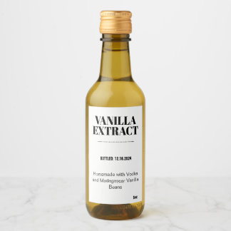 Vanilla Extract Modern Label Sticker VAF3TR