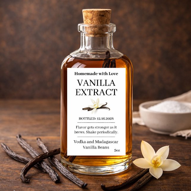 Vanilla Extract Modern Label Sticker VE101tr (Creator Uploaded)