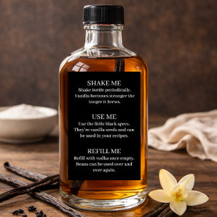 Vanilla Extract Modern Label Sticker VE106tr