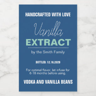 Vanilla Extract Modern Label Sticker VLL1rt