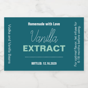 Vanilla Extract Modern Label Sticker VLL1rt